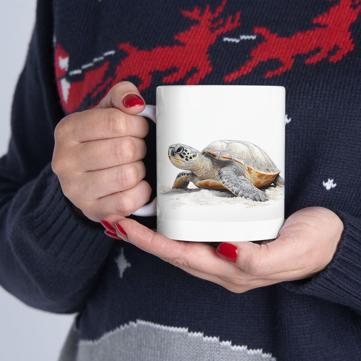 Handcrafted Sea Turtle Ceramic Mug - Ocean Lover Gift, Beach Home Decor, Unique Coffee Cup, Nature Enthusiast Drinkware