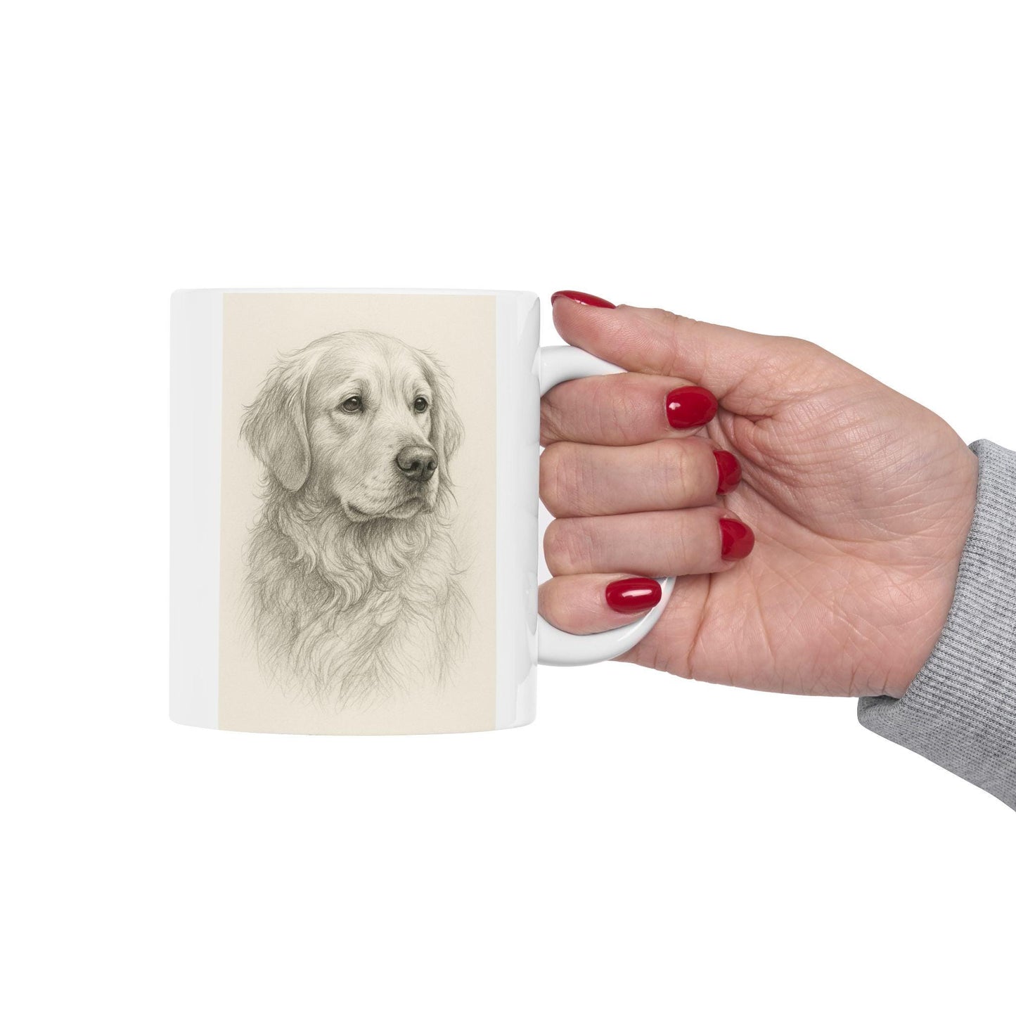 Custom Pet Portrait Ceramic Mug, Dog Lover Gift, Personalized Animal Mug, Cute Coffee Cup, Gifts for Pet Owners, Dog Mom Mug