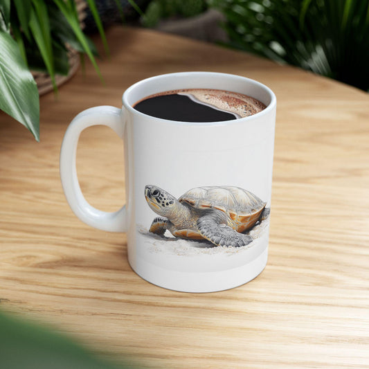 Handcrafted Sea Turtle Ceramic Mug - Ocean Lover Gift, Beach Home Decor, Unique Coffee Cup, Nature Enthusiast Drinkware