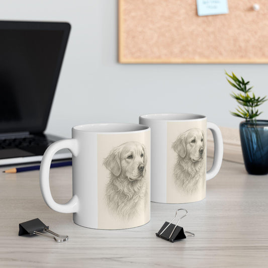 Custom Pet Portrait Ceramic Mug, Dog Lover Gift, Personalized Animal Mug, Cute Coffee Cup, Gifts for Pet Owners, Dog Mom Mug