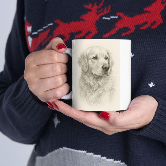 Custom Pet Portrait Ceramic Mug, Dog Lover Gift, Personalized Animal Mug, Cute Coffee Cup, Gifts for Pet Owners, Dog Mom Mug