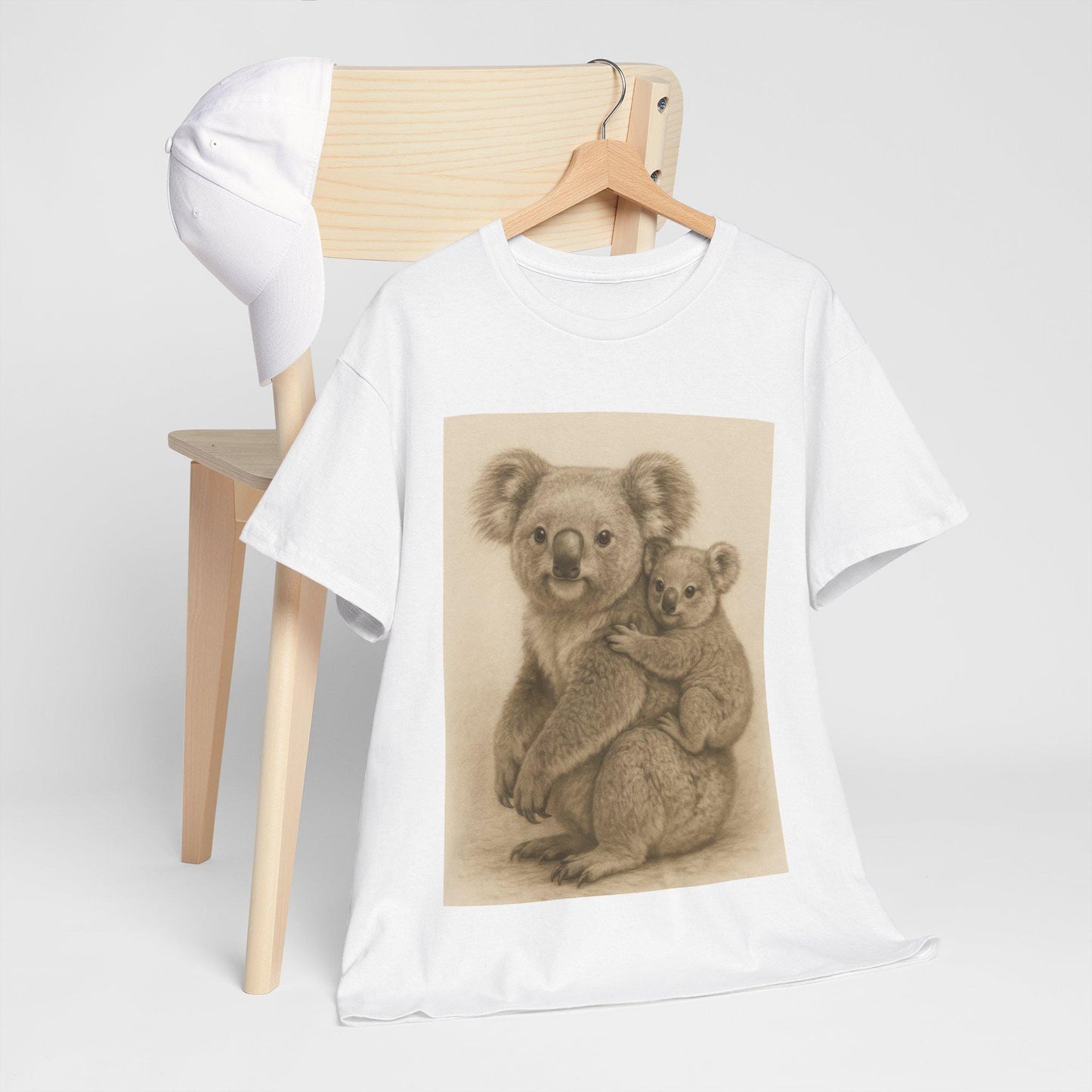 Cute Koala Mom and Baby Tee, Animal Lover Gift, Casual Unisex Shirt, Eco-Friendly Fashion, Perfect for Nature Enthusiasts
