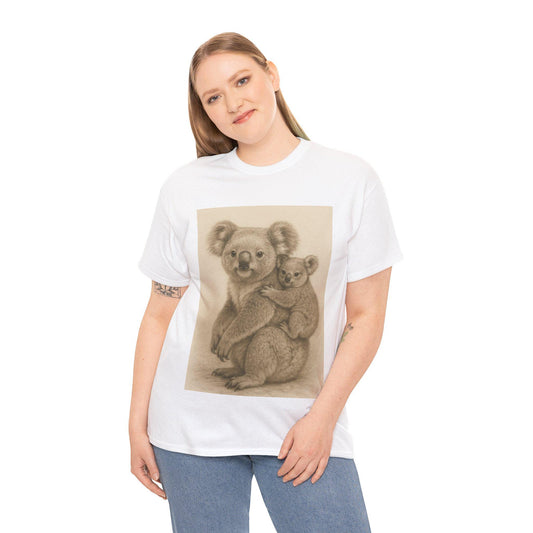 Cute Koala Mom and Baby Tee, Animal Lover Gift, Casual Unisex Shirt, Eco-Friendly Fashion, Perfect for Nature Enthusiasts