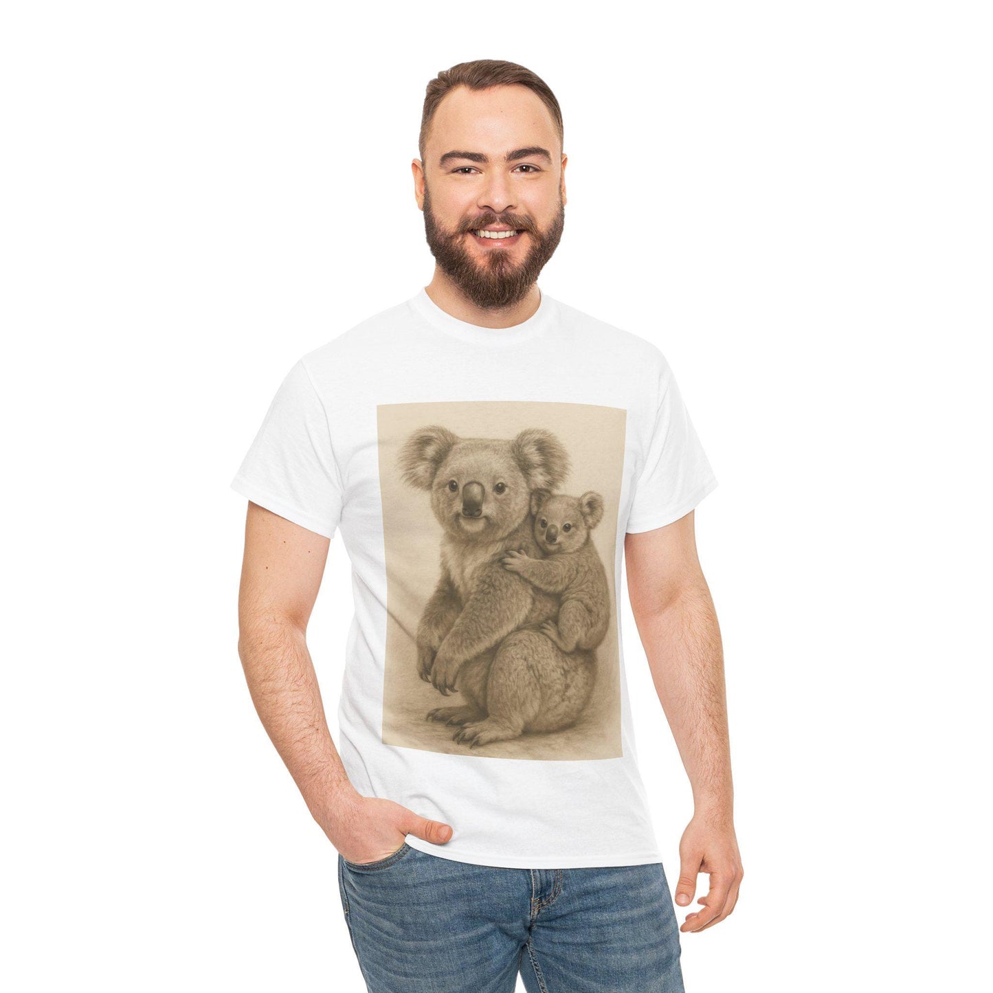 Cute Koala Mom and Baby Tee, Animal Lover Gift, Casual Unisex Shirt, Eco-Friendly Fashion, Perfect for Nature Enthusiasts
