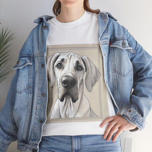 Great Dane T-Shirt for Dog Lovers – Unisex Cotton Tee with Animal Art – Gift for Pet Owners, Birthday or Christmas Dog Gift